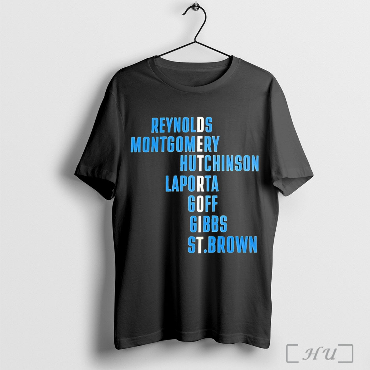 Officials Detroit Lions Reynolds Montgomery Hutchinson Laporta Goff Gibbs St Brown Player Names
