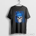 Officials Detroit Lions X Skull Hip Hop Us Flag T Shirt