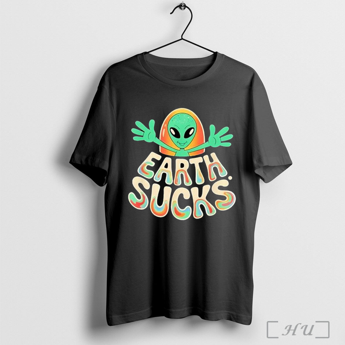 Officials Earth Sucks Funny Alien Alien Head Retro T Shirt
