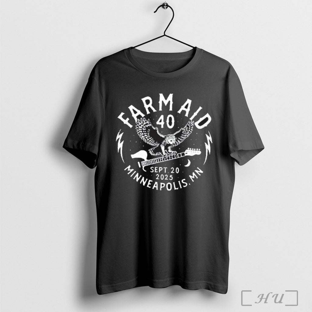 Officials Farm Aid 40 Barn Owl T Shirt