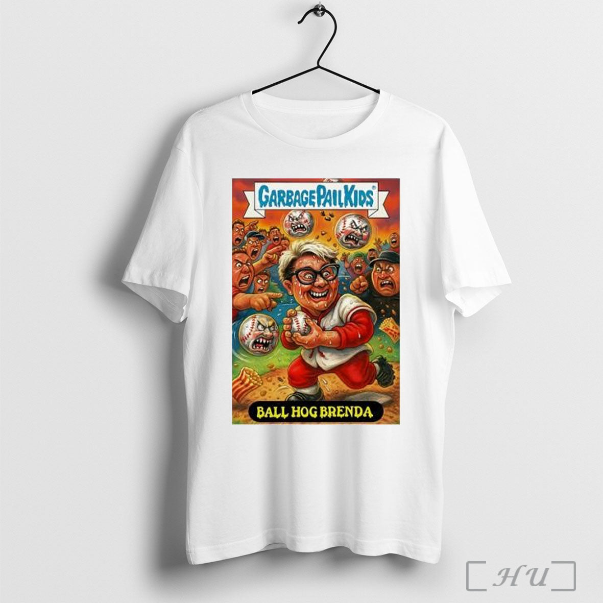 Officials Garbage Pail Kids Ball Hog Brenda Baseball Player Card T Shirt
