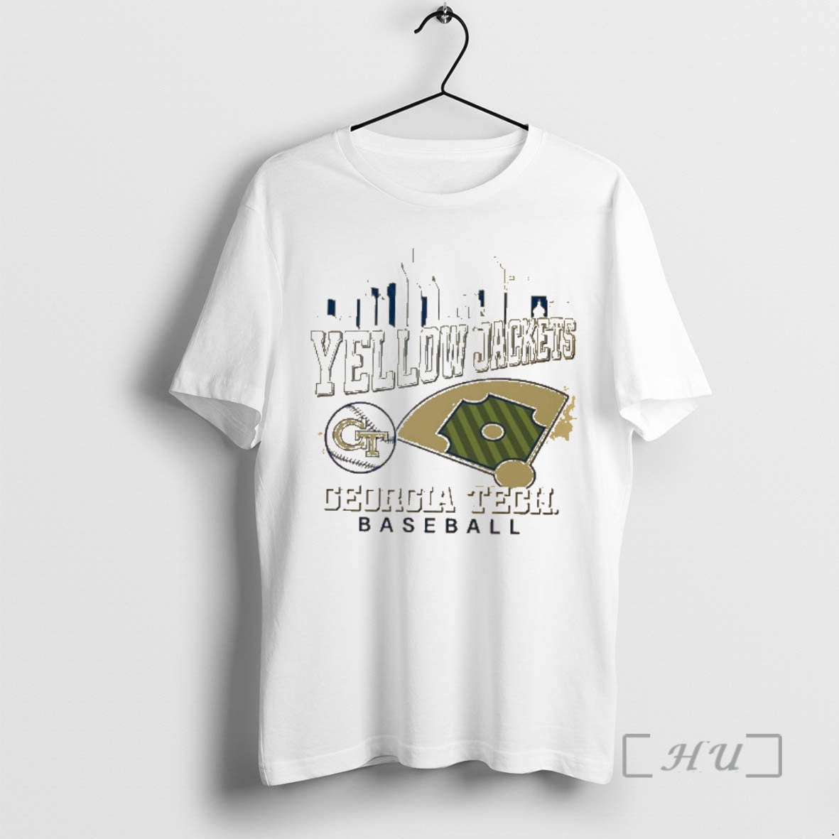 Officials Georgia Tech Yellow Jackets Baseball City Skyline