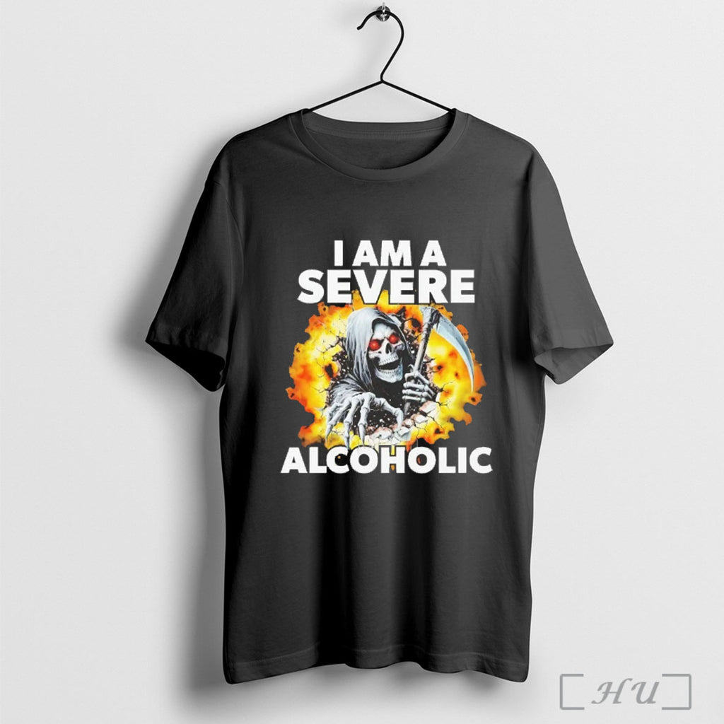 Officials Grim Reaper I Am A Severe Alcoholic T Shirt