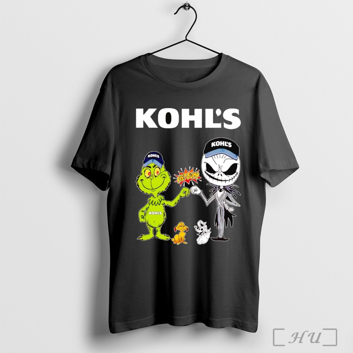 Officials Grinch And Jack Skellington Fist Bump Kohls Halloween T Shirt
