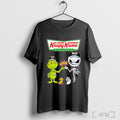 Officials Grinch And Jack Skellington Fist Bump Krispy Kreme Halloween T Shirt