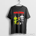 Officials Grinch And Jack Skellington Fist Bump Papa Johns Halloween T Shirt