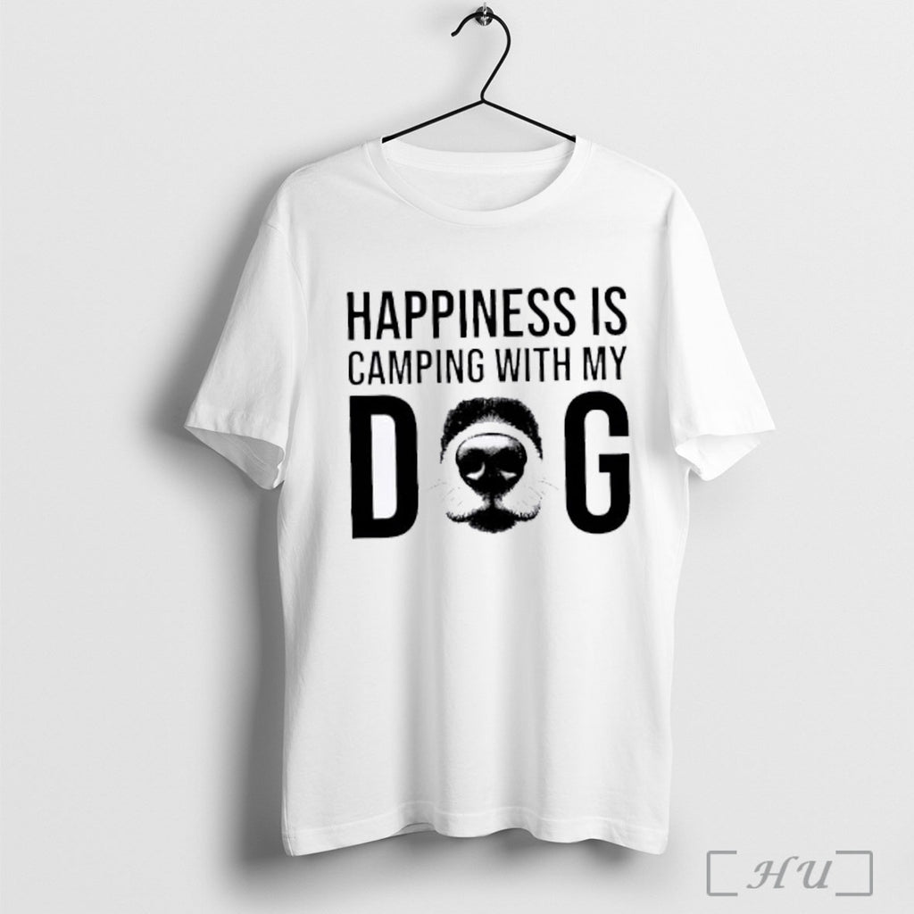 Officials Happiness Is Camping With My Dog T Shirt