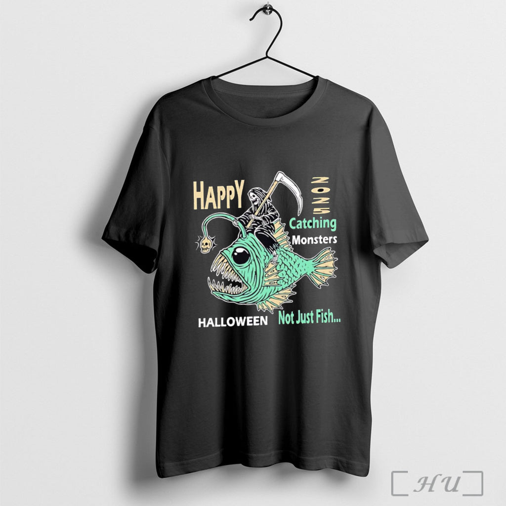 Officials Happy Catching Monsters Halloween Not Just Fish Grim Reaper Riding An Anglerfish