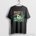 Officials Howdy Western Ufo Abducts Cow Vintage Cowboy Alien Graphic T Shirt