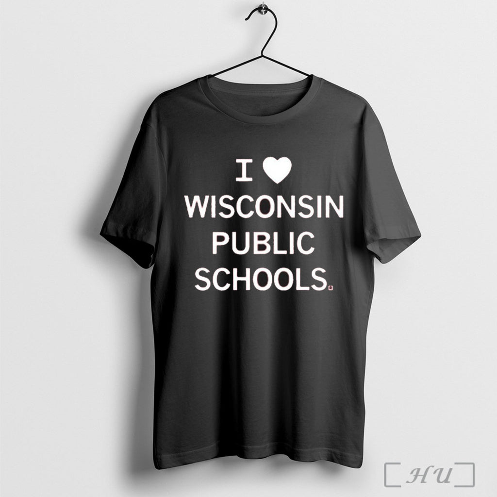 Officials I Heart Wisconsin Public Schools T Shirt