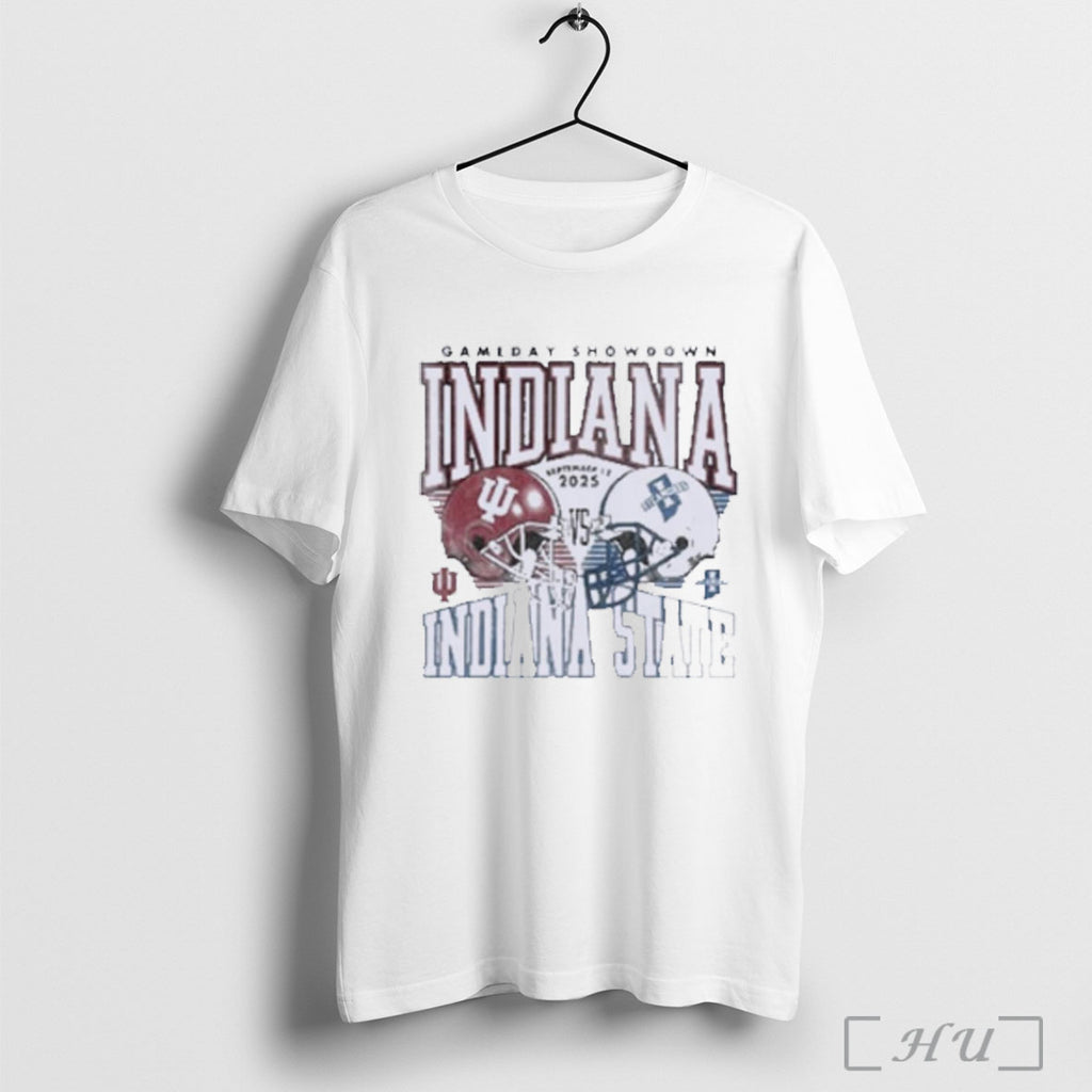 Officials Indiana Vs Indiana State Gameday Showdown Duel Helmet T Shirt Sweatshirt Png