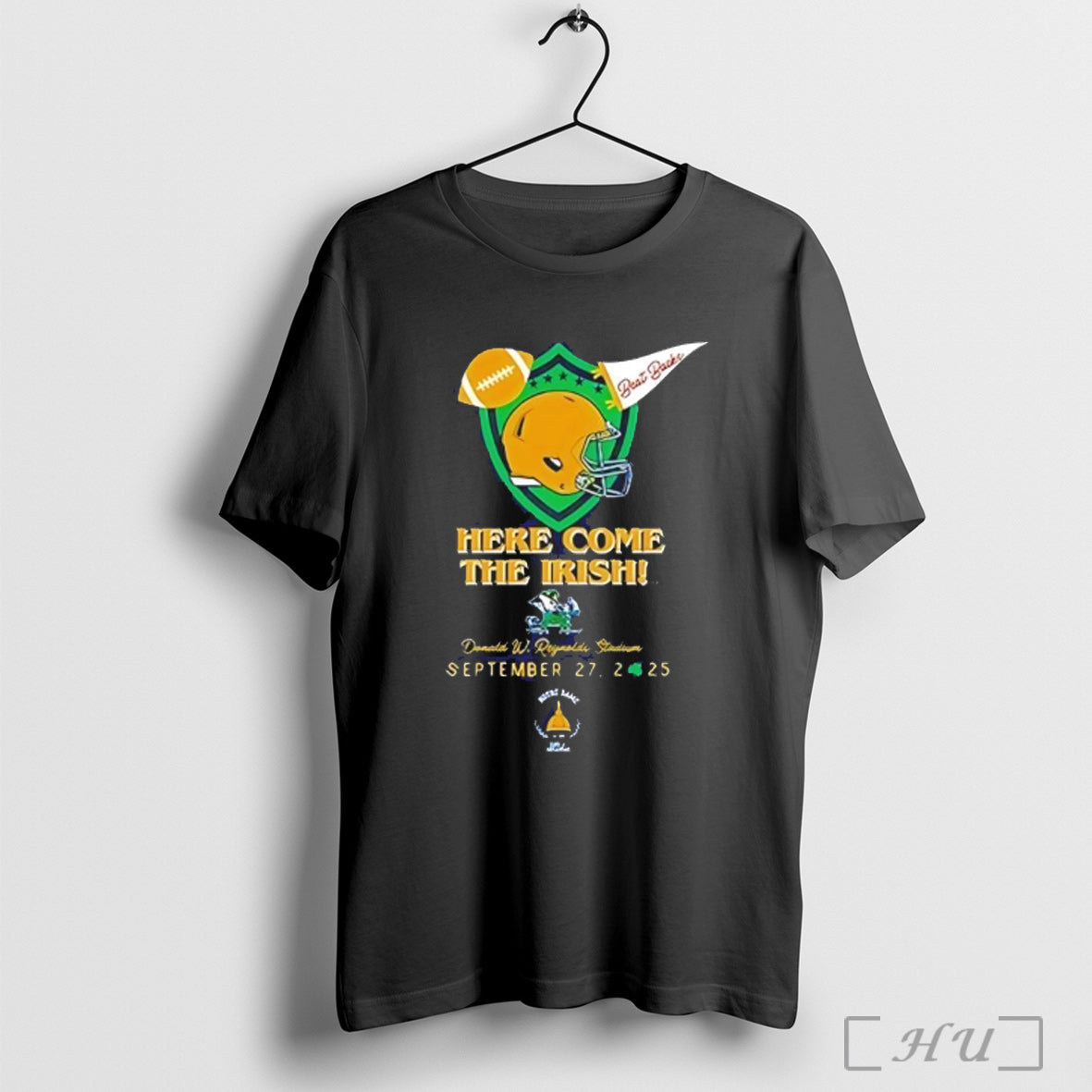 Officials Irish Vs Razorbacks Game Day Here Come The Irish T Shirt