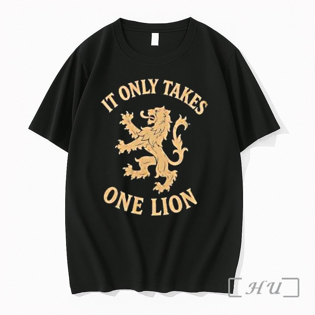 Officials It Only Takes One Lion Distressed Logo