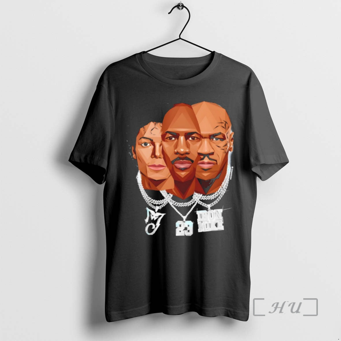 Officials Jackson Michael Jordan Mike Tyson Iron Mike Big Head Sketch Premium T Shirts Sweater