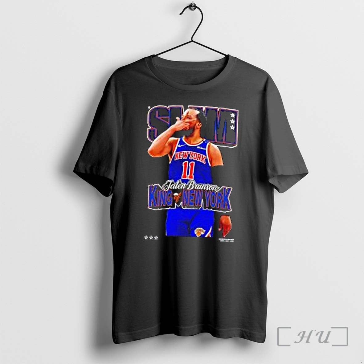 Officials Jalen Brunson King Of New York New York Knicks Nba Slam Premium T Shirts
