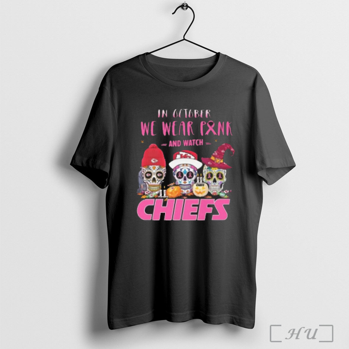 Officials Kansas City Chiefs Sugar Skull In October We Wear Pink And Watch Halloween 2025