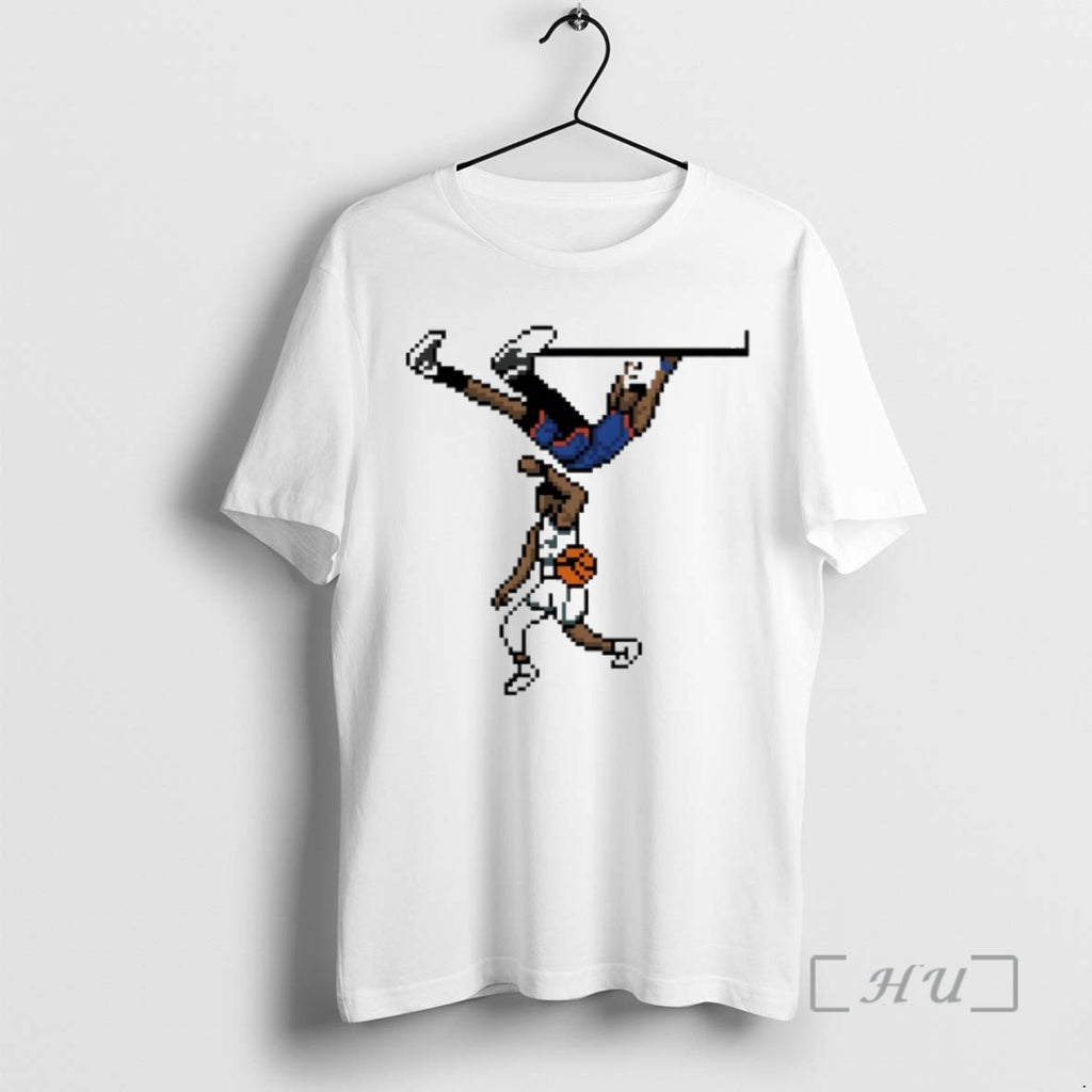 Officials Knicks Vs Celtics Og Anunoby Dunks Against Jayson Tatum Og 1 Premium T Shirts