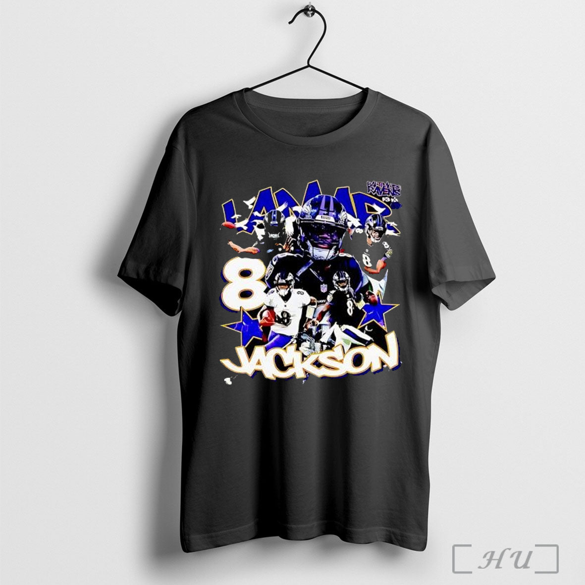 Officials Lamar Jackson 8 Baltimore Ravens Qb Collage Football Player T Shirt