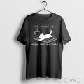 Officials Life Is Better With Coffee Cats And Books T Shirt