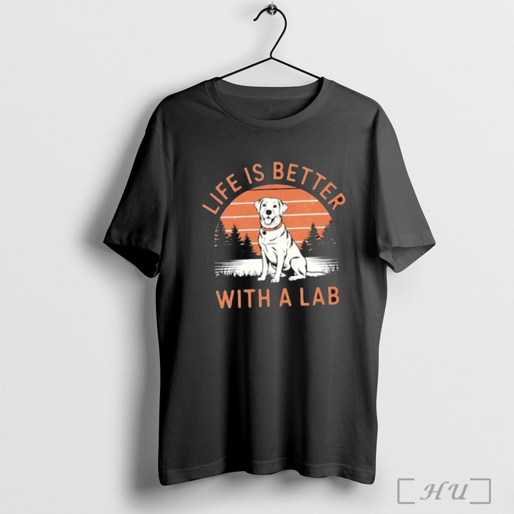 Officials Life Is Better With A Labrador Dog Vintage T Shirt
