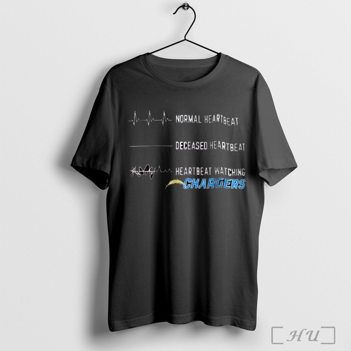Officials Los Angeles Chargers Normal Heartbeat Deceased Heartbeat Heartbeat Watching T Shirt