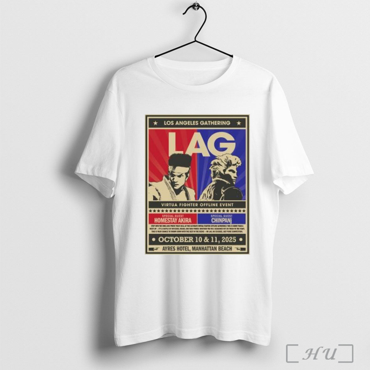 Officials Los Angeles Gathering Lag Homestay Akira Vs Chinpanj 2025 T Shirt