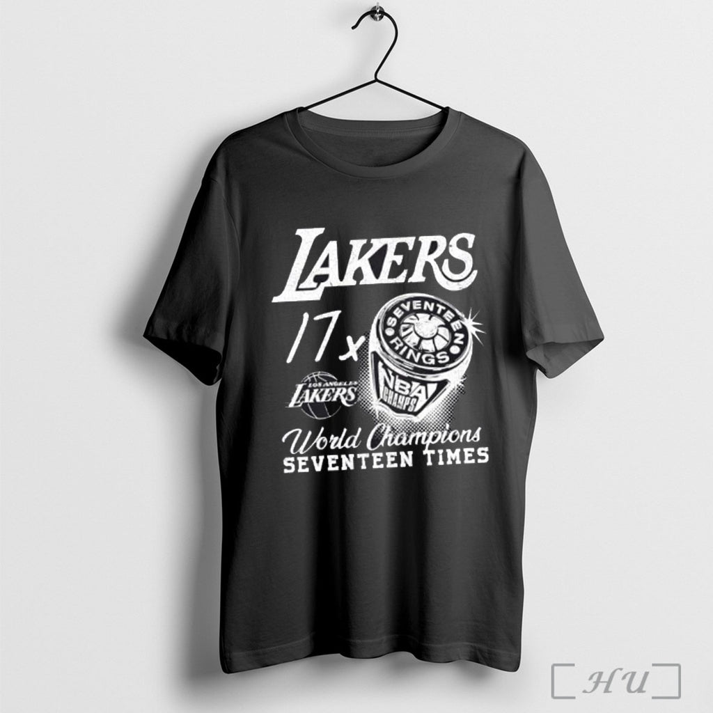 Officials Los Angeles Lakers 17x World Champions Seventeen Times T Shirt
