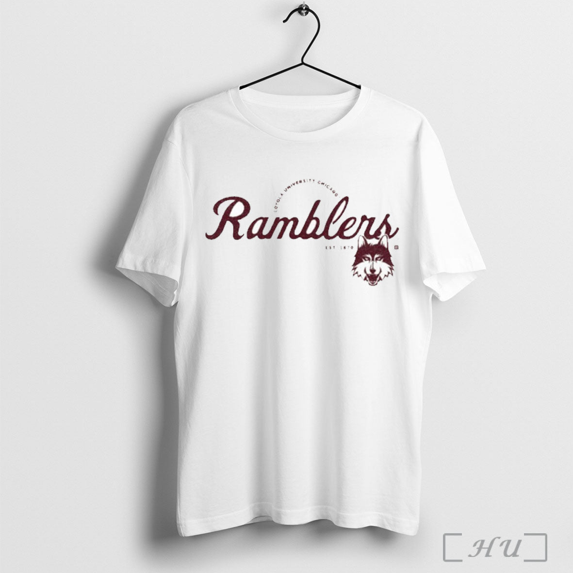 Officials Loyola University Chicago Ramblers Script Logo Heavyweight T Shirt