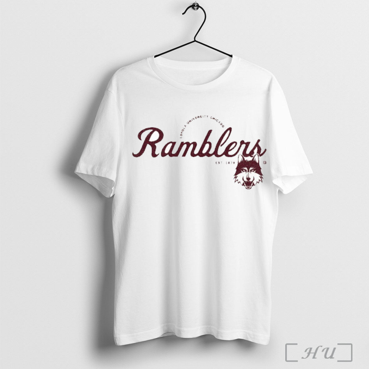Officials Loyola University Chicago Ramblers Script Logo T Shirt