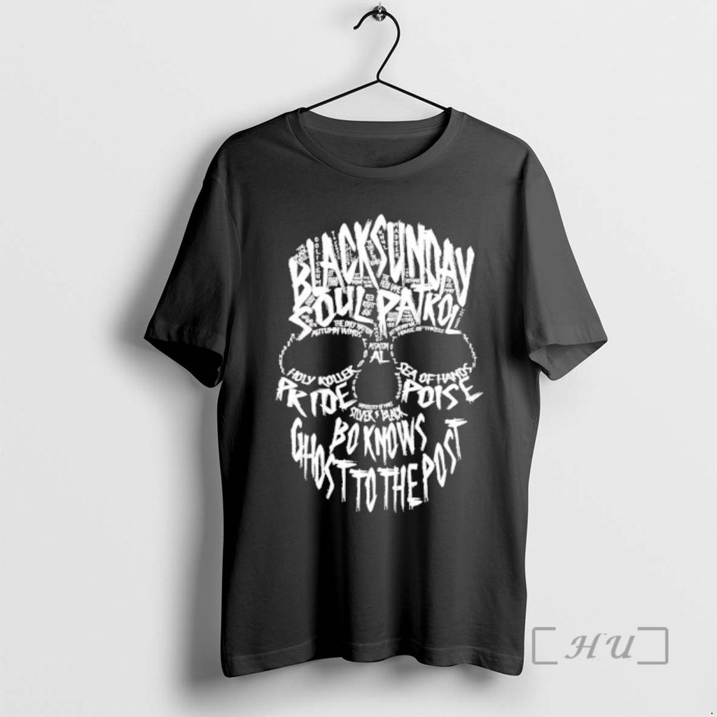 Officials Mbbfk1of Black Sunday Soul Patkol Typographic Skull