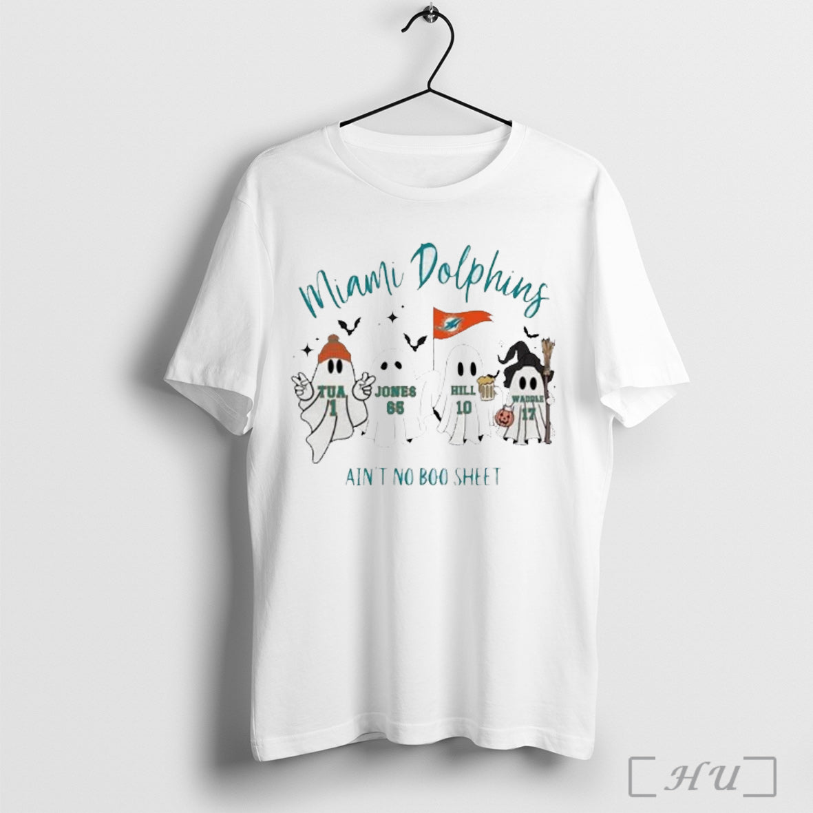 Officials Miami Dolphins Aint No Boo Sheet Halloween T Shirt
