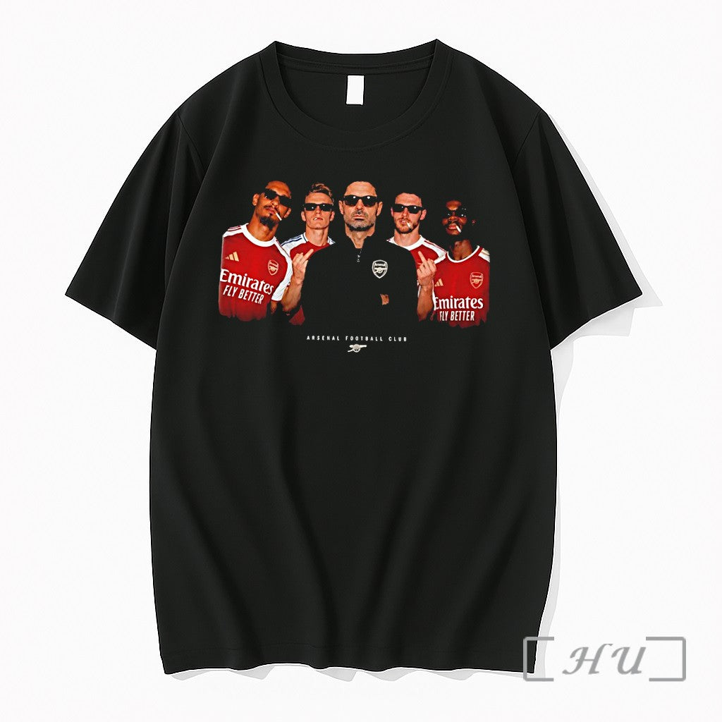 Officials Mikel Arteta Bukayo Saka Martin Middle Finger Smoking Arsenal Fc 2026 Premium T Shirts