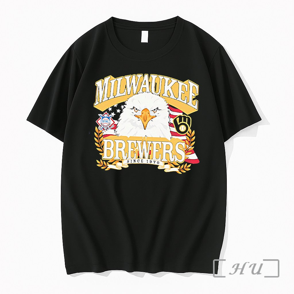 Officials Milwaukee Brewers Americana Eagle Celebrating Americas 250th Tee