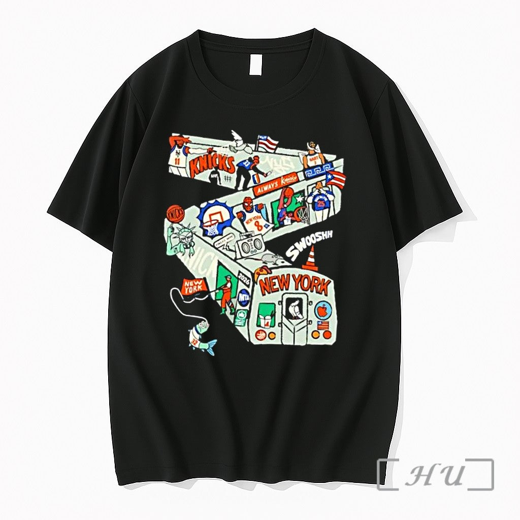 Officials New York Knicks Subway Car Basketball City Graphic