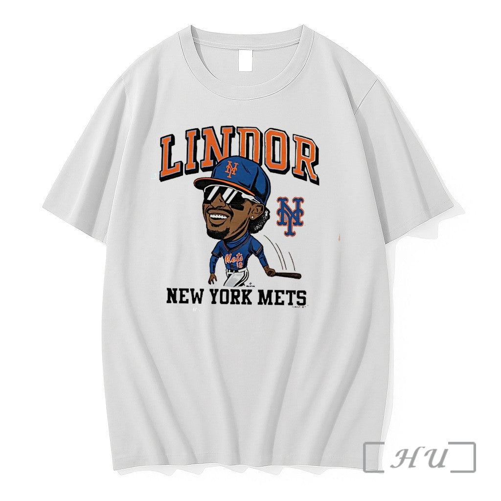 Officials New York Mets Francisco Lindor 26 Caricature Tee