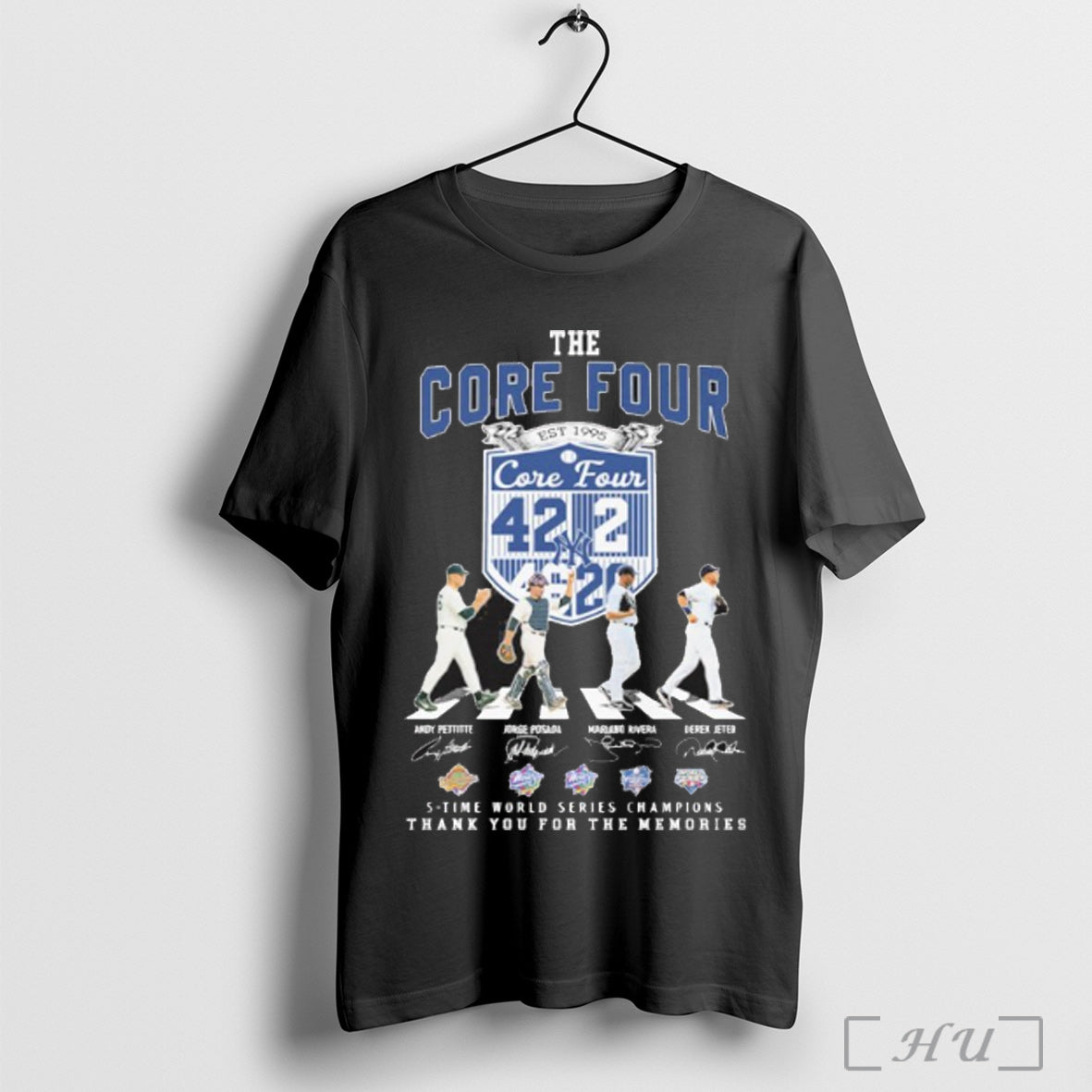 Officials New York Yankees The Core Four Abbey Road 2025 T Shirt