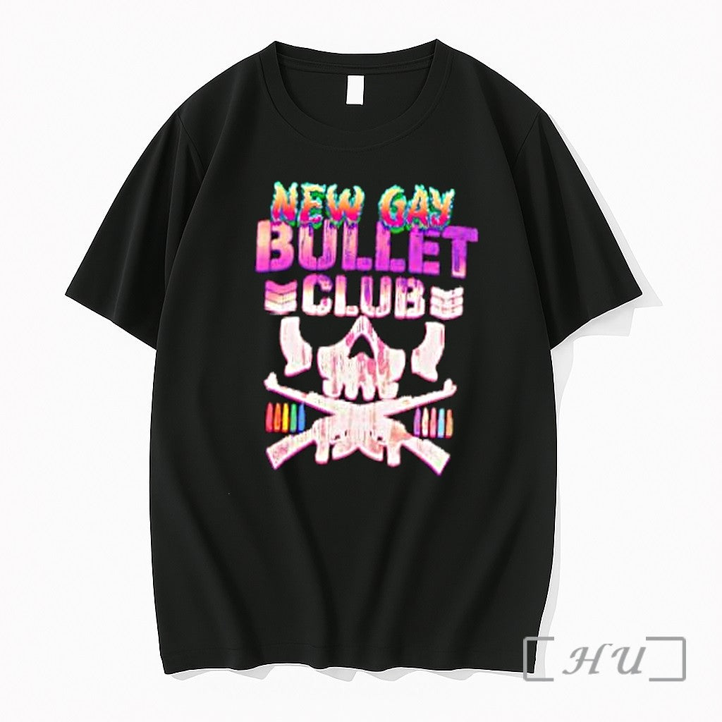 Officials New Gay Bullet Club Skull Crossed Rifles Rainbow Bullets