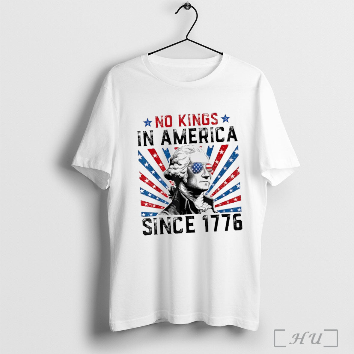Officials No Kings In America Since 1776 Distressed Usa Flag Vintage T Shirt