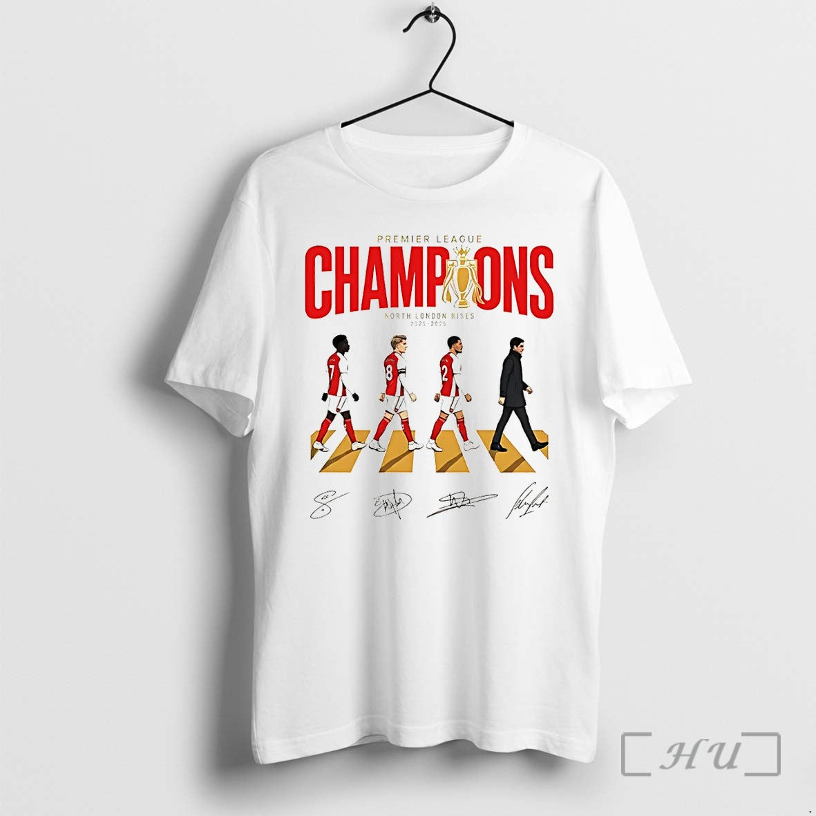 Officials North London Rises Victory Premier League Champions 2025 26 Signatures Premium T Shirts Sweater