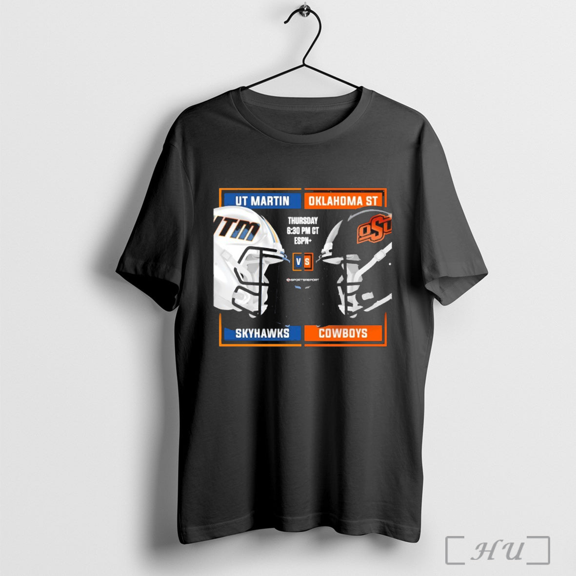 Officials Oklahoma State Cowboys Vs Ut Martin Skyhawks 2025 Gameday Football Matchup T Shirt