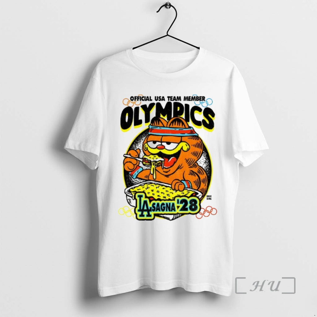 Officials Orange Cat Usa Team Member Olympics Los Angeles Dodgers Sagna 28 Premium T Shirts