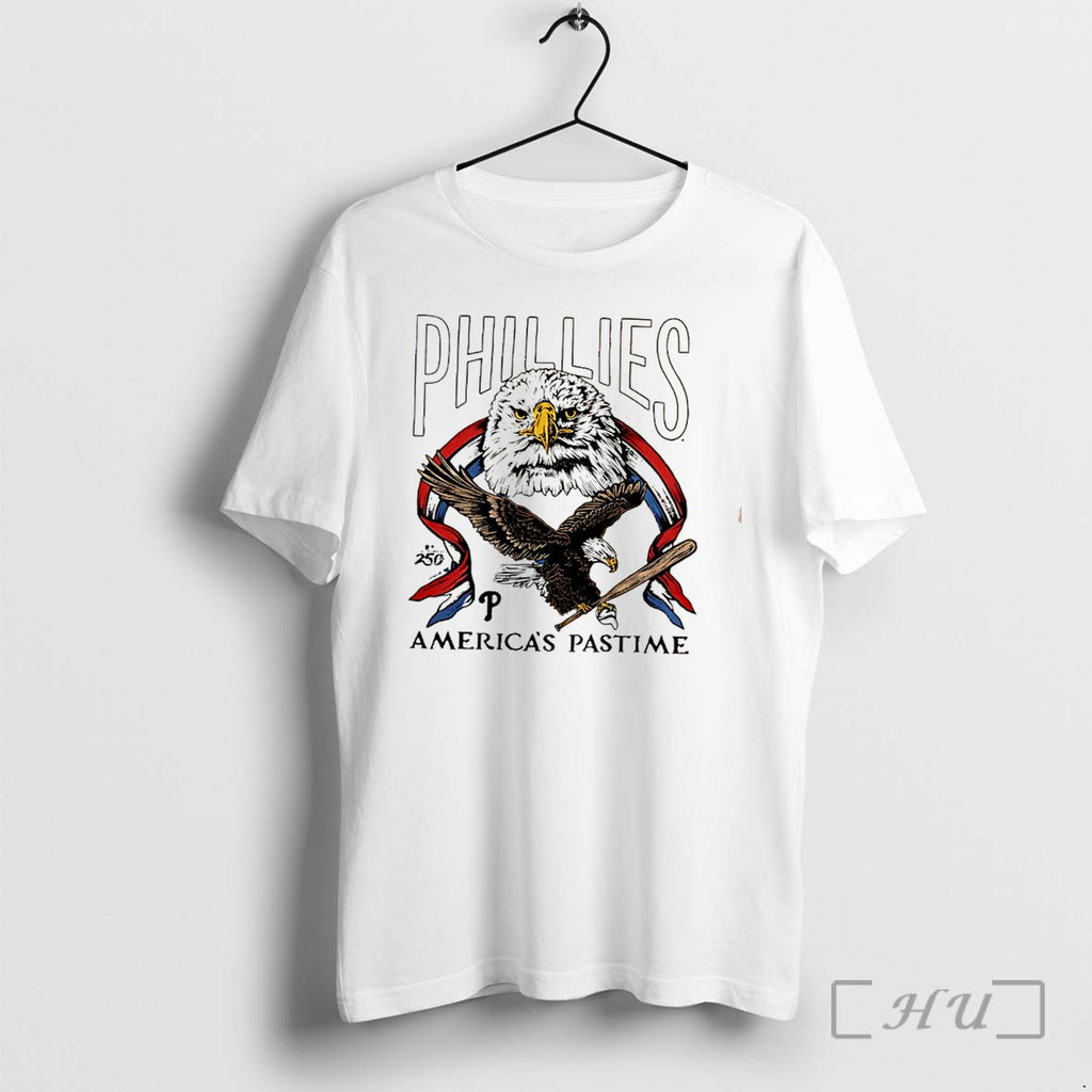 Officials Philadelphia Phillies Americas Pastime 250th Tri Blend Tee