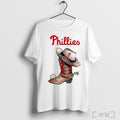 Officials Philadelphia Phillies Cowboy Boot Hat T Shirt