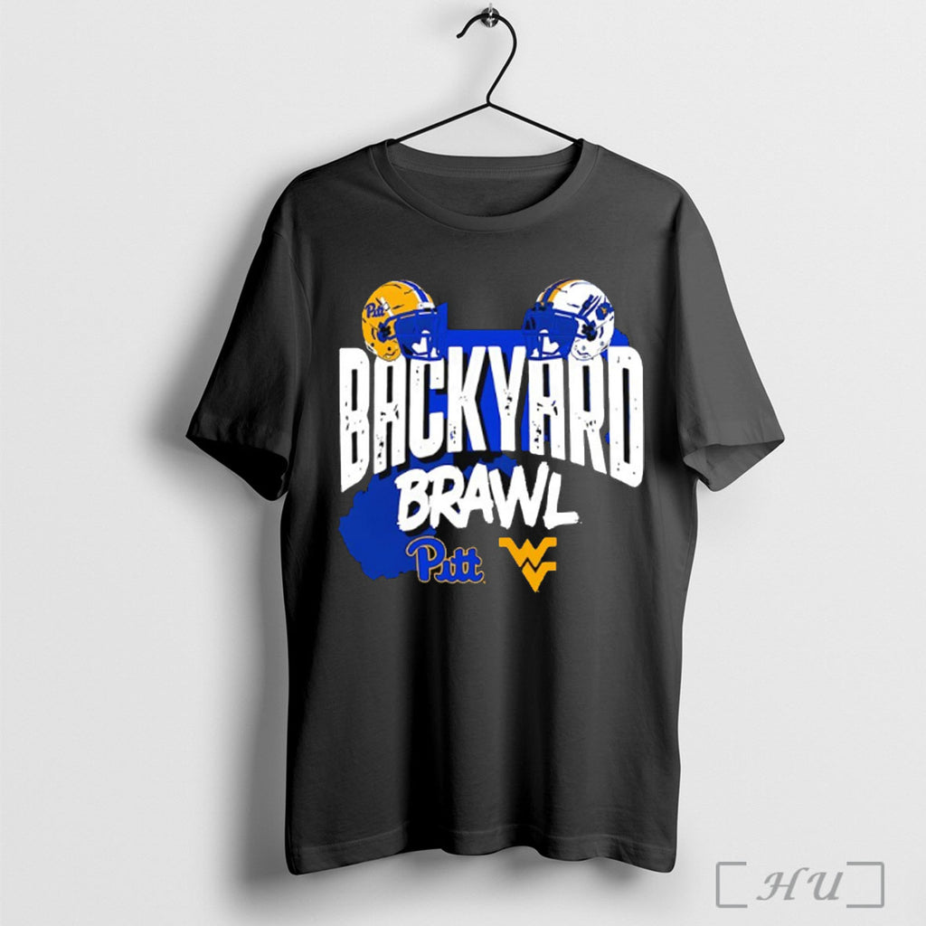 Officials Pitt Panthers Vs West Virginia Mountaineers Backyard Brawl Helmet T Shirt