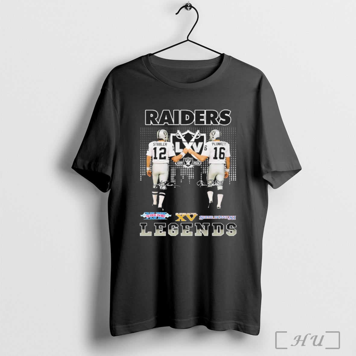 Officials Raiders Stabler And Plunkett Signature Legends T Shirt