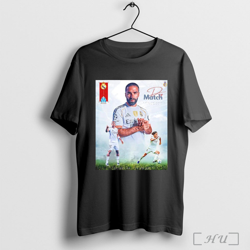 Officials Real Madrid Vs Marseille Uefa Champions League 2025 Santiago Bernabeu T Shirt