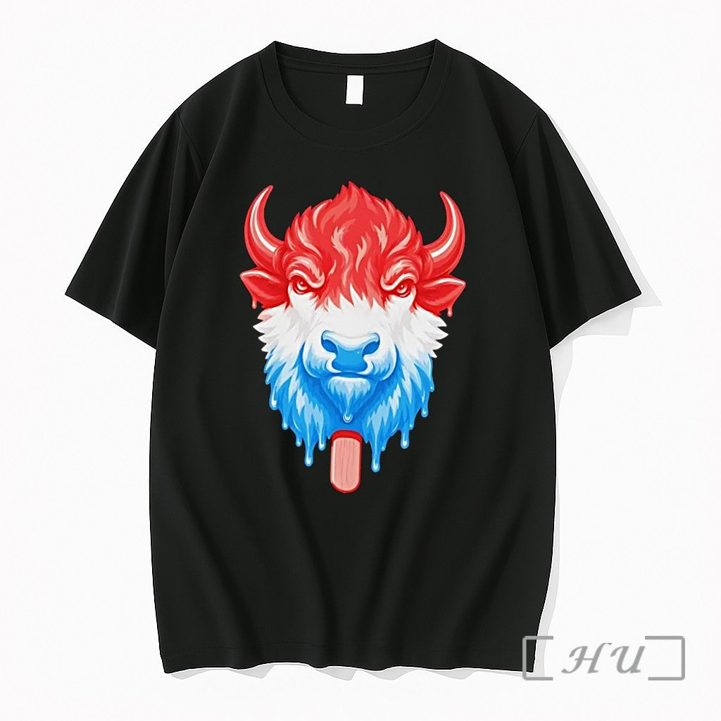 Officials Red White Blue Melting Buffalo Popsicle Black