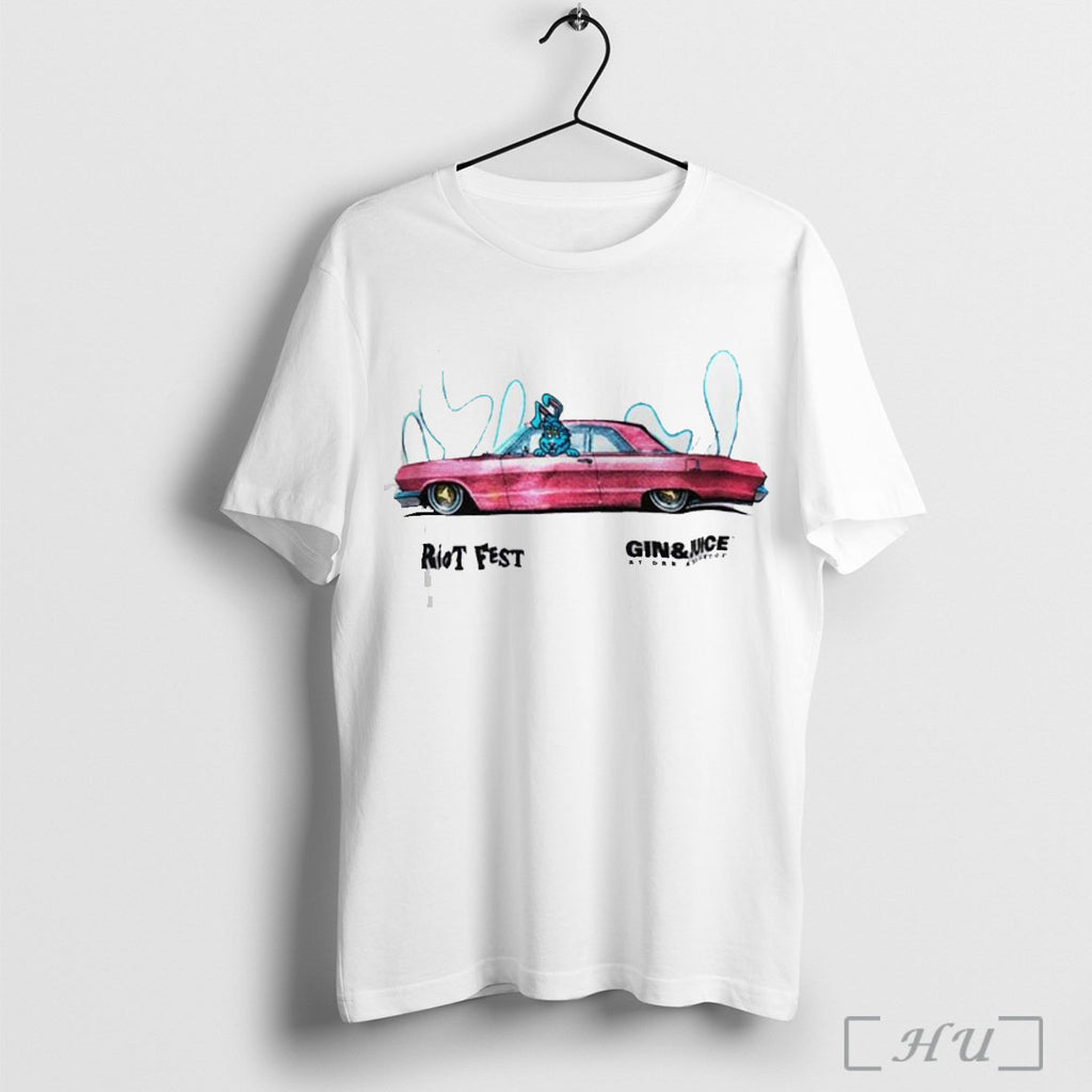 Officials Riot Fest 2025 X Gin And Juice Collab T Shirt