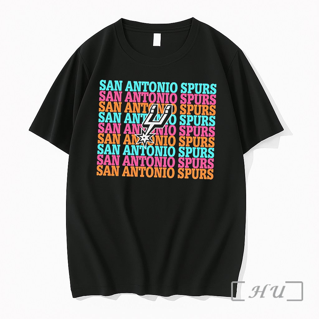 Officials San Antonio Spurs Fan Wemby Era Silver Black Tee