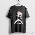 Officials Scary Horror Clown Creepy Heart Hands T Shirt